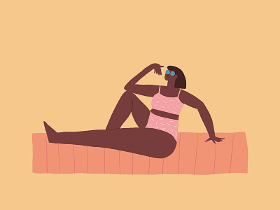 Summer time animation art beach branding character graphic design holidays illustration illustrator lifestyle motion graphics people summer trendy vacation vector woman