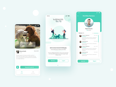 Pet Sitter - Mobile App Design branding design illustration mobile app prototype styleguide top ux ui designer ui designer