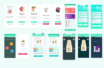 Brain Freeze Game UI/UX Design Project app branding design graphic design logo ui ux