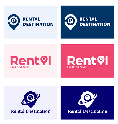 Rental Destination Logo branding design flat illustration logo
