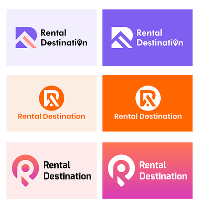 Rental Destination Logo Variation branding design flat illustration logo