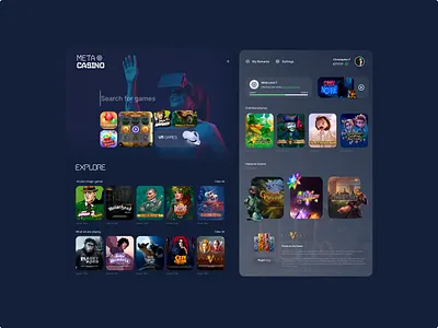 Meta Casino Concept casino casinodesign design interface metacasino slots ui vr vrcasino vrslots