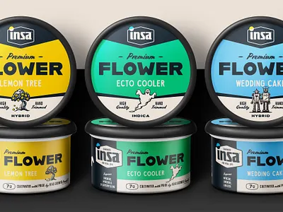 Insa Flower Line art direction branding design packaging design