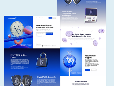 Crypto Wallet App / Landing page 3d adobe animation branding design figma graphic design illustration logo motion graphics ui ux web website