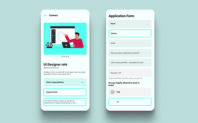 Day 7: Application Form - 60 days of Interface Design app design illustration ui ux