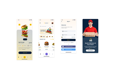 Food delivery app ui design ui designer uiux design