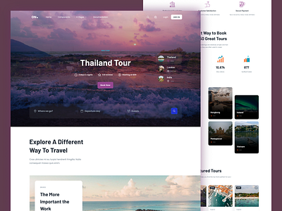 ON. Travel Agency Website agency branding design dribbble best shot figma illustration logo tour travel travel agency ui ux