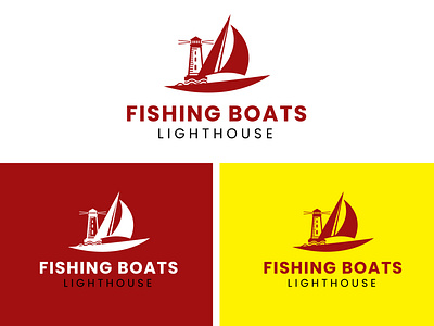 Fishing Boats and lighthouse Logo art bannerdesign branding corporate design design fishing boats and lighthouse graffiti handstyle hangtag icon identity illustration label logo logotype price typography ui ux vector