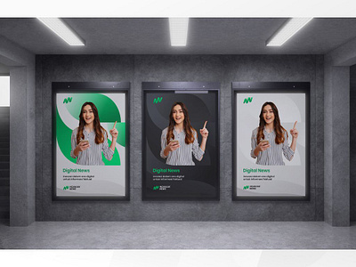 Nganjuk News Logo 3d animation brand branding graphic design logo mockup motion graphics ui