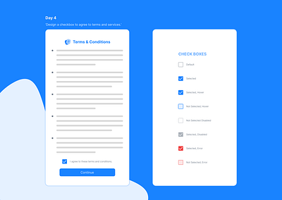 Daily UI Challenge - Checkboxes button challenge check boxes checkboxes daily ui daily ui challenge dailyui dailyuichallenge design product design terms and conditions