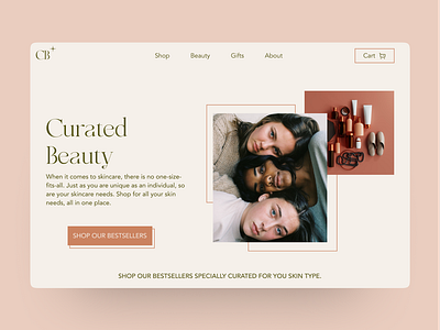 Skincare Brand Hero Section design figma hero section skincare brand ui webdesign website