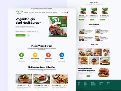 Pınar Planty Burger UI and UX Design ui ui design uiux uiuxdesign ux ux design web web design
