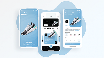 PUMA Sneakers E-commerce Mobile App Concept app design e commerce e commerce app mobile app product design ui