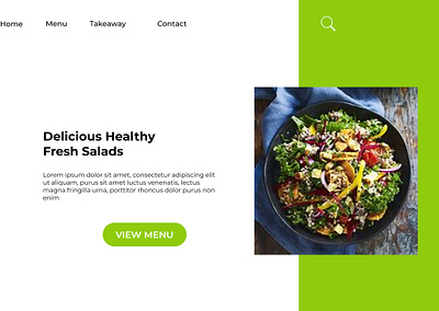 FOOD SALAD HERO PAGE app design graphic design logo ui ux