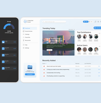Cloud Storage UI Dashboard 3d animation app branding design graphic design illustration logo mobile motion graphics typography ui ux vector