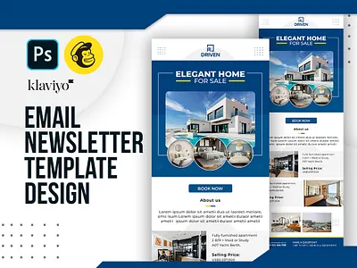 Real Estate Email Template Design 3d animation branding colorful email email design email marketing email template figma fresh klaviyo logo mailchimp marketing motion graphics photoshop psd real estate social media ui