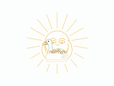 The Rescuees box character design cute duck duckling hand drawn illustration rescue sun texture vector wildlife
