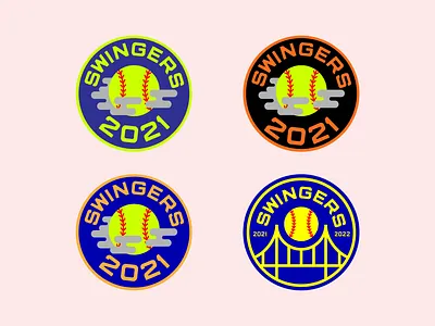 Softball Team badges badge illustration patch vector