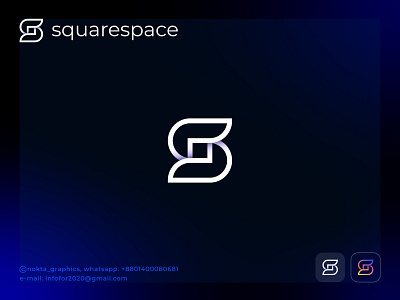 Squarespace Logo Redesign Concept a b c d e f g h i j k l gradient app icon branding branding agency design ecommerce gradient logo logo design logo designer m n o p q r s t u v w x y z rebranding redesign s s logo square squarespace symbol top vector