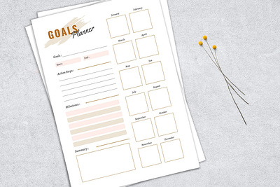 Goals Planner Template goals review