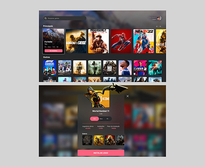 Game website concept console game game ui gaming ui ux web