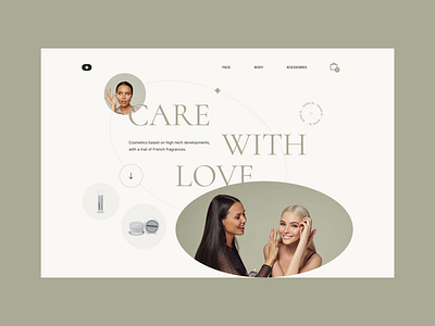 web design online shop beauty cosmetics design desktop ecommerce figma hero section minimal online shop skincare ui ux webdesign