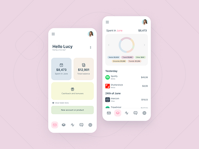 Finance App Light Theme UI Concept android android app app app screen design finance financial interface ios ios app mobile mobile app design mobile ui mobileapp mobleui ui ui design uidesign uiux ux ux ui design