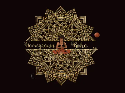 Logo- Homegrown Boho Co branding design digital art digital marketing graphic design illustration logo marketing strategy ui vector