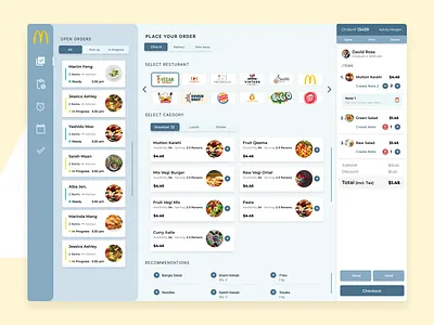 iPad POS food court ia ipad minimalist pos ui us user experience userinterface