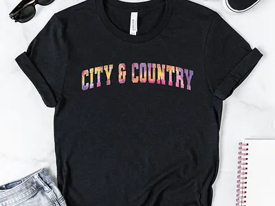 City and Country School Spring T Shirt Design design graphic design typography