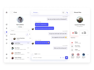 Chat App UI Light design ui ux