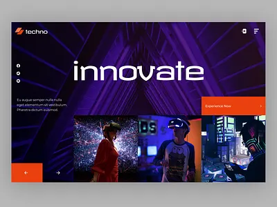 Dark Theme Futuristic Website Header Exploration dark theme figma futuristic header area ui ux website design