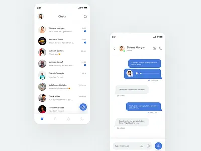 Messaging App app design figma messaging messagingapp minimal mobile ui uidesign uiux