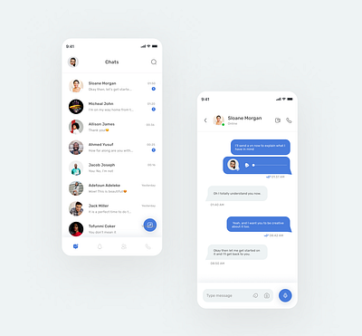 Messaging App app design figma messaging messagingapp minimal mobile ui uidesign uiux