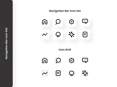 Daily UI | Day #055-Icon Set 0 bottom navbar bottom navigation bar daily ui daily ui 055 dailyui dailyui 055 graphic design icon icon design icon pack icon set icons light icon light icons navbar navigation bar ui ui icon ui icons