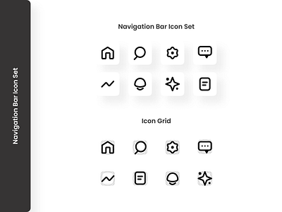 Daily UI | Day #055-Icon Set 0 bottom navbar bottom navigation bar daily ui daily ui 055 dailyui dailyui 055 graphic design icon icon design icon pack icon set icons light icon light icons navbar navigation bar ui ui icon ui icons