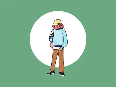 Mister Brain Head abstract brain head character clothes creative creative design design funny head illustration kid no face no head skater style vector