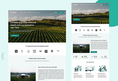 Foresight - An Agri-Tech SAAS Platform africa agriculture agritech ecofriendly farming green inspiration iot landingpage promotion responsive saas trendy ui user experience ux web design webapp website