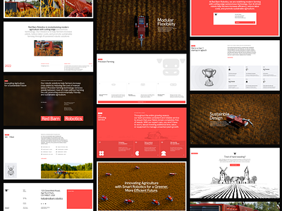 AI Robotics landing page website design ✦ RedBarn ai design home page landing page scroll service startup ui ux web web design website