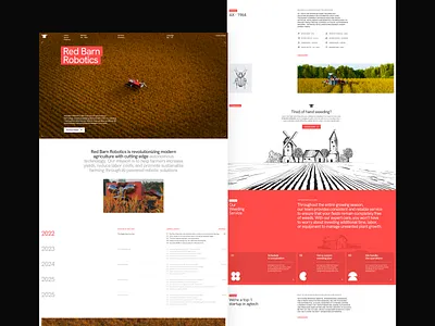 AI Robotics landing page scroll design ✦ RedBarn ai business website design home page landing page scroll service startup startup website ui ux web web design web interface design website