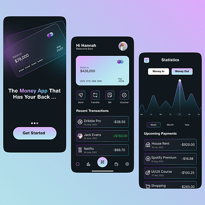 Online Banking App graphic design ui