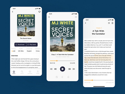Booktrack - Audiobook App app audio app audiobooks book design ebook app ecommerce ios app listen mobile player podcast app reading shop ui ux