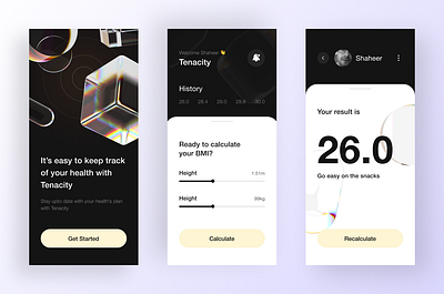 BMI Calculator App UI 3d graphic design ios ui ux