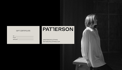 Patterson | clothing brand brand branding business card candles design graphic design identity logo logotype web web design website womens clothing