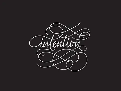 intention custom type custom typography flourish letters hand lettering intention lettering script lettering