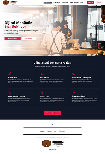 Kunduz - More than a digital menu app design logo menu typography ui