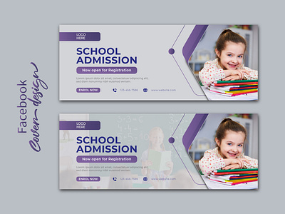 Facebook Cover photo design - kids school admission admission cover cover photo cover photo design design facebook cover facebook page cover graphic design kids admission cover vector