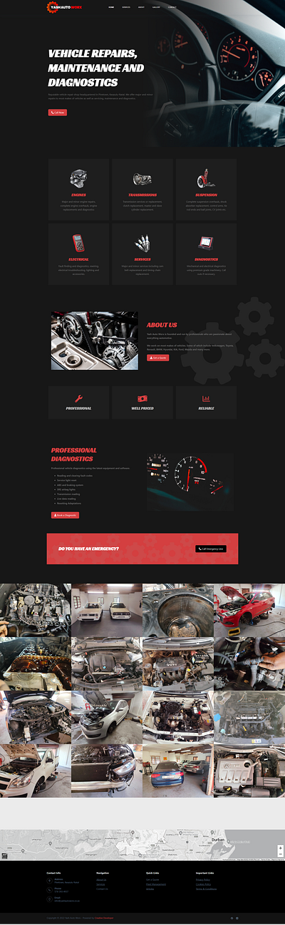 Automotive Business Website Design automotive business landing page website design