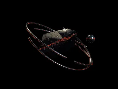 IV-Spec 2 3d artwork 3d sphere abstract art abstract digital art abstract metal abstract steel c4d cinema 4d digital abstract digital art metal abstract photoshop rings space inspired sphere