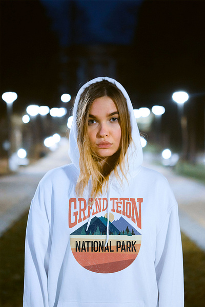 Grand Teton National Park Hoodie Graphic apparel graphics design digital illustration graphic art graphic design hand lettering illustration t shirt design typography